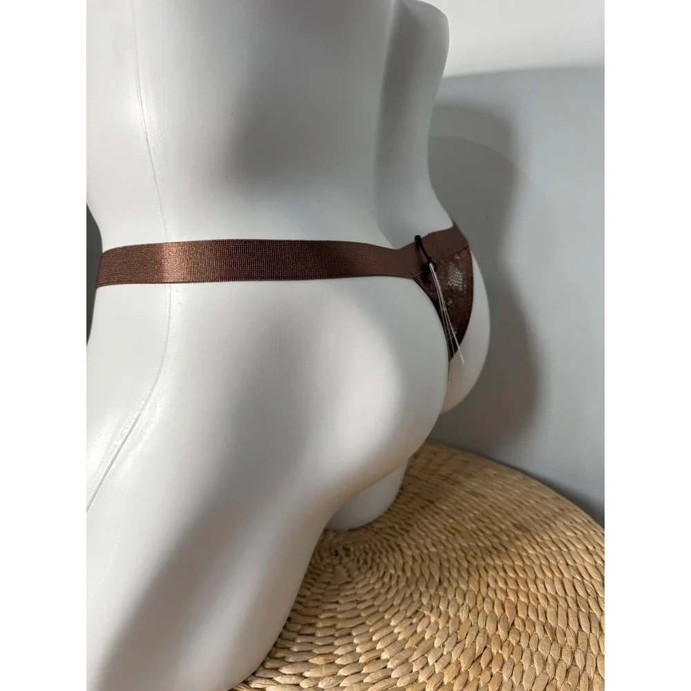 Cosabella Never Say Never Men's Luxury Lace Thong Brown Size‎ M